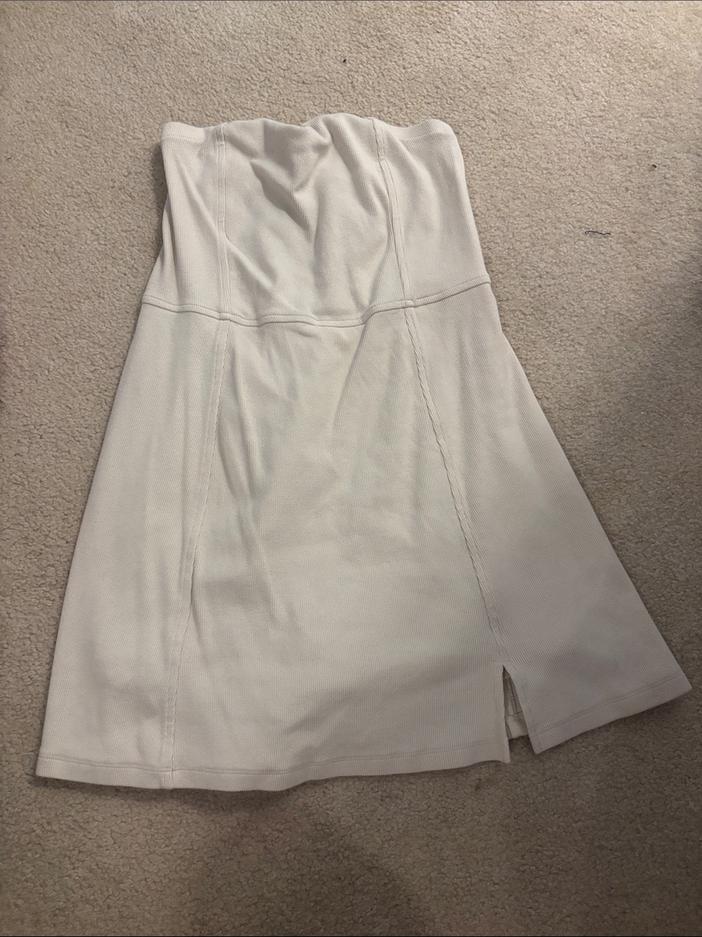 American Eagle Outfitters off white Strapless A-Line Dress